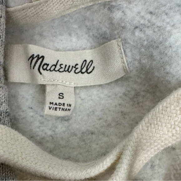 Madewell Size Small Gray Lace Up Short Sleeve Sweatshirt - Picture 8 of 10